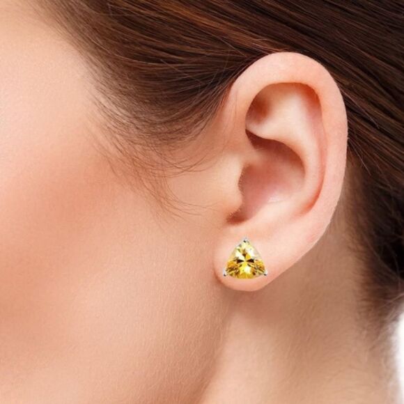 18k Trillion Citrine Earrings
